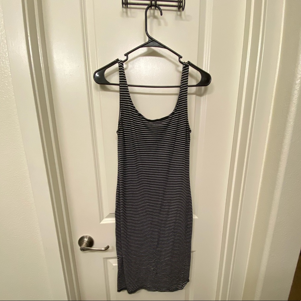 Black/White Striped Sundress Size Large